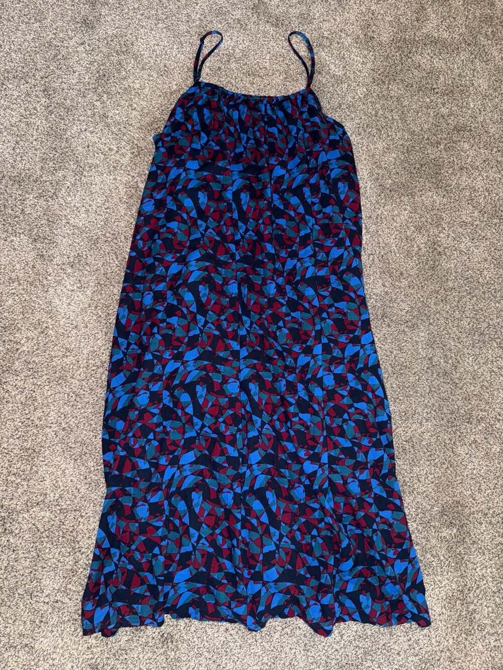 Melrose and Market Women's Spaghetti Strap Printed Maxi Dress Size 1X